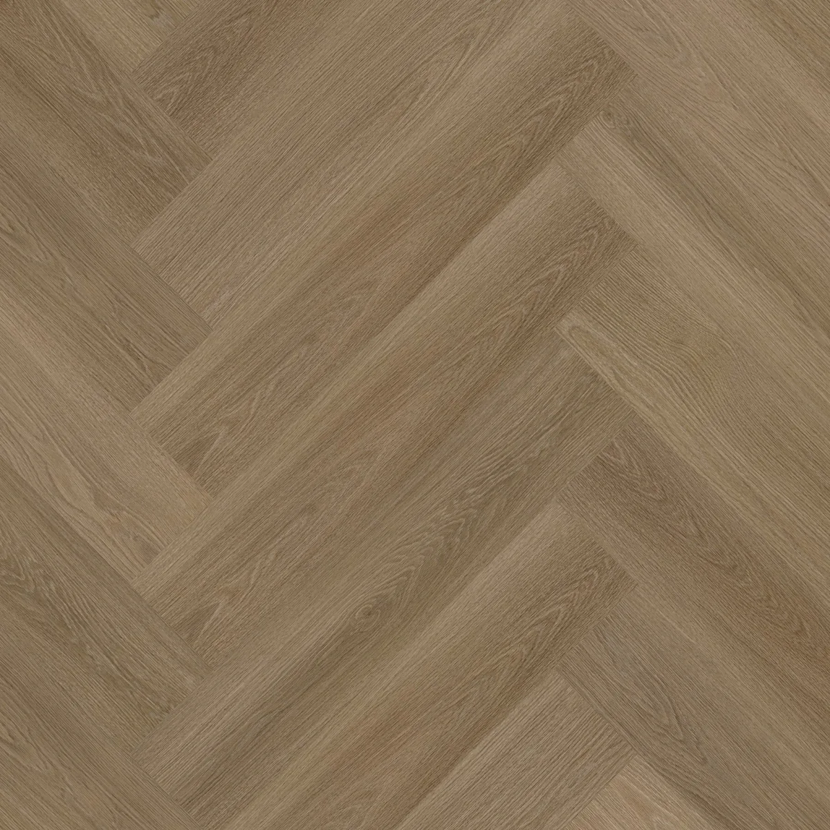 Brentford / Soleno Dark oak, visgraat plak pvc gelegd, recht van boven gezien