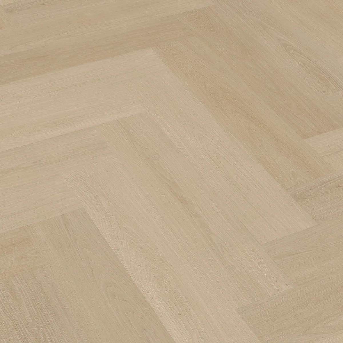 Brentford / Soleno Natural, visgraat klik pvc schuin van boven, met het verspringende legverband in beeld