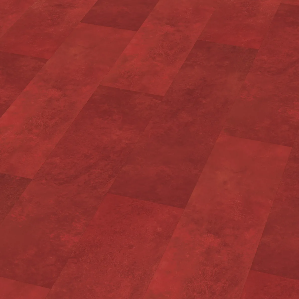 Finsbury / Viretto Red, plak pvc schuin van boven, met het verspringende legverband in beeld