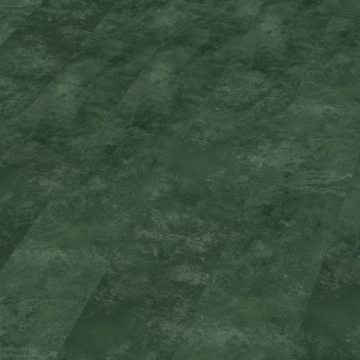 Finsbury / Viretto Dark green, plak pvc schuin van boven, met het verspringende legverband in beeld
