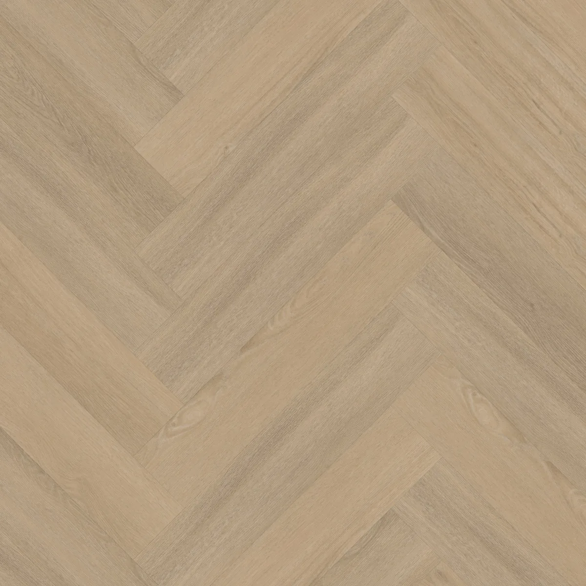 Sutton / Viranto warm beige, visgraat plak pvc gelegd, recht van boven gezien