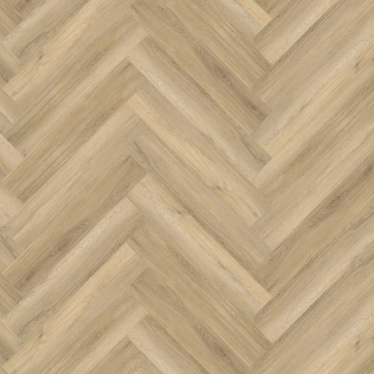 YUP / Spigato beige, visgraat plak pvc gelegd, recht van boven gezien