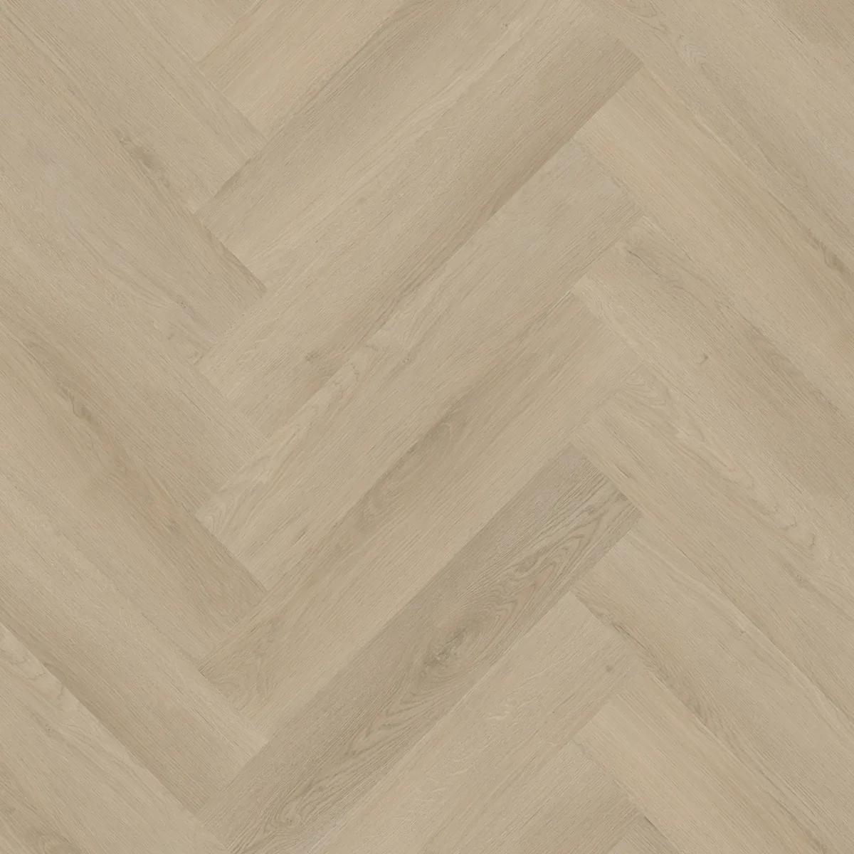 Merton / Navaro beige, visgraat plak pvc gelegd, recht van boven gezien