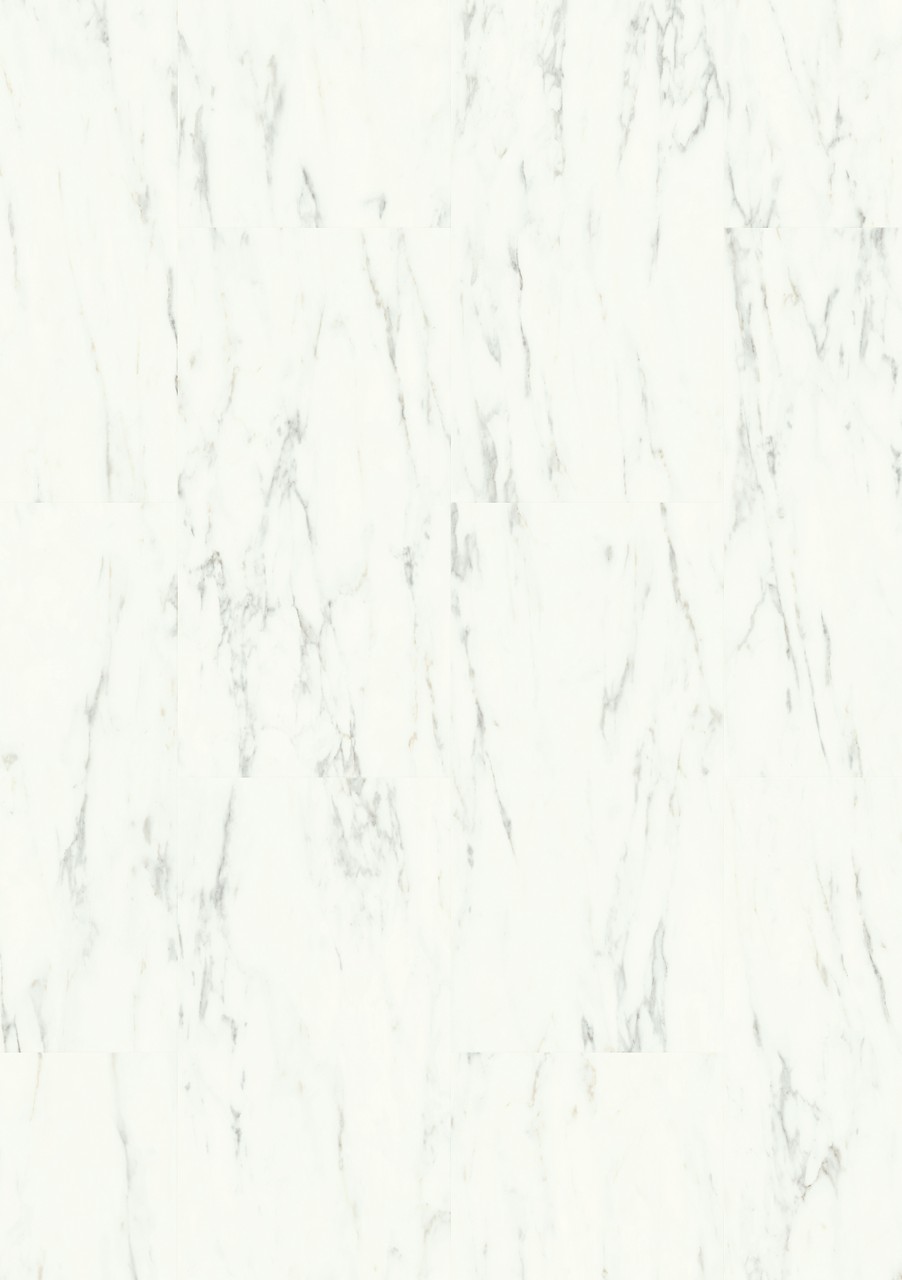 Quick-Step Oro Wit Carrara-marmer AVSTU40136 - pvc vloer met tegelpatroon