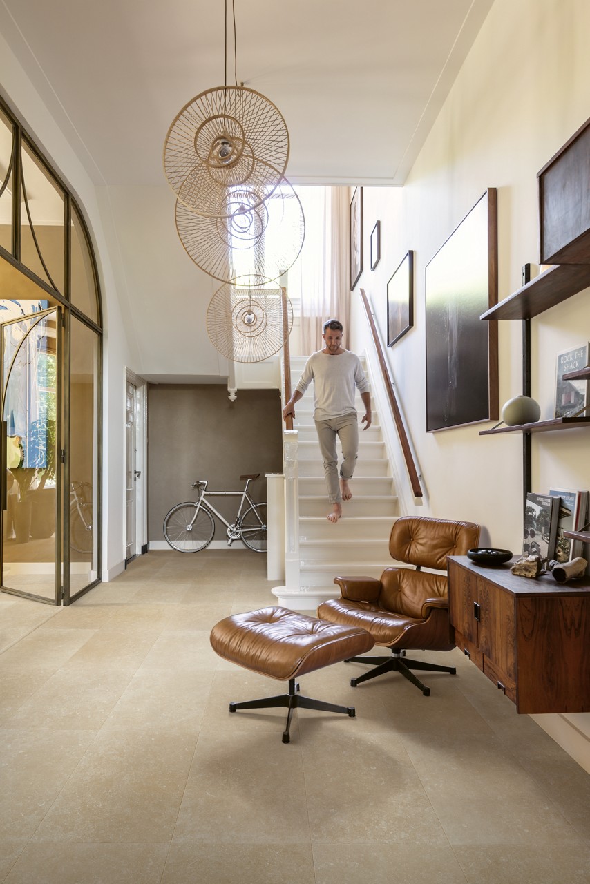 Quick-Step Muse Kalksteen MUS5486 - laminaat vloer met tegelpatroon