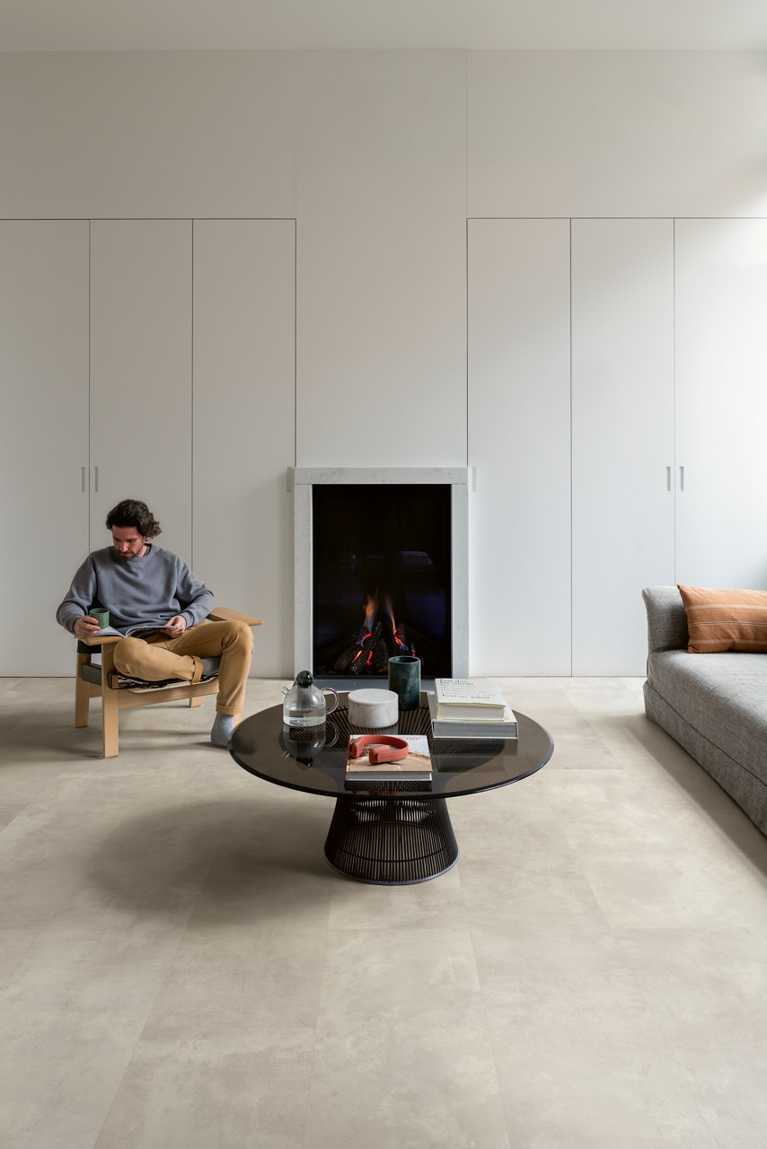 Quick-Step Muse Gevlekt beton MUS5491 - laminaat vloer met tegelpatroon