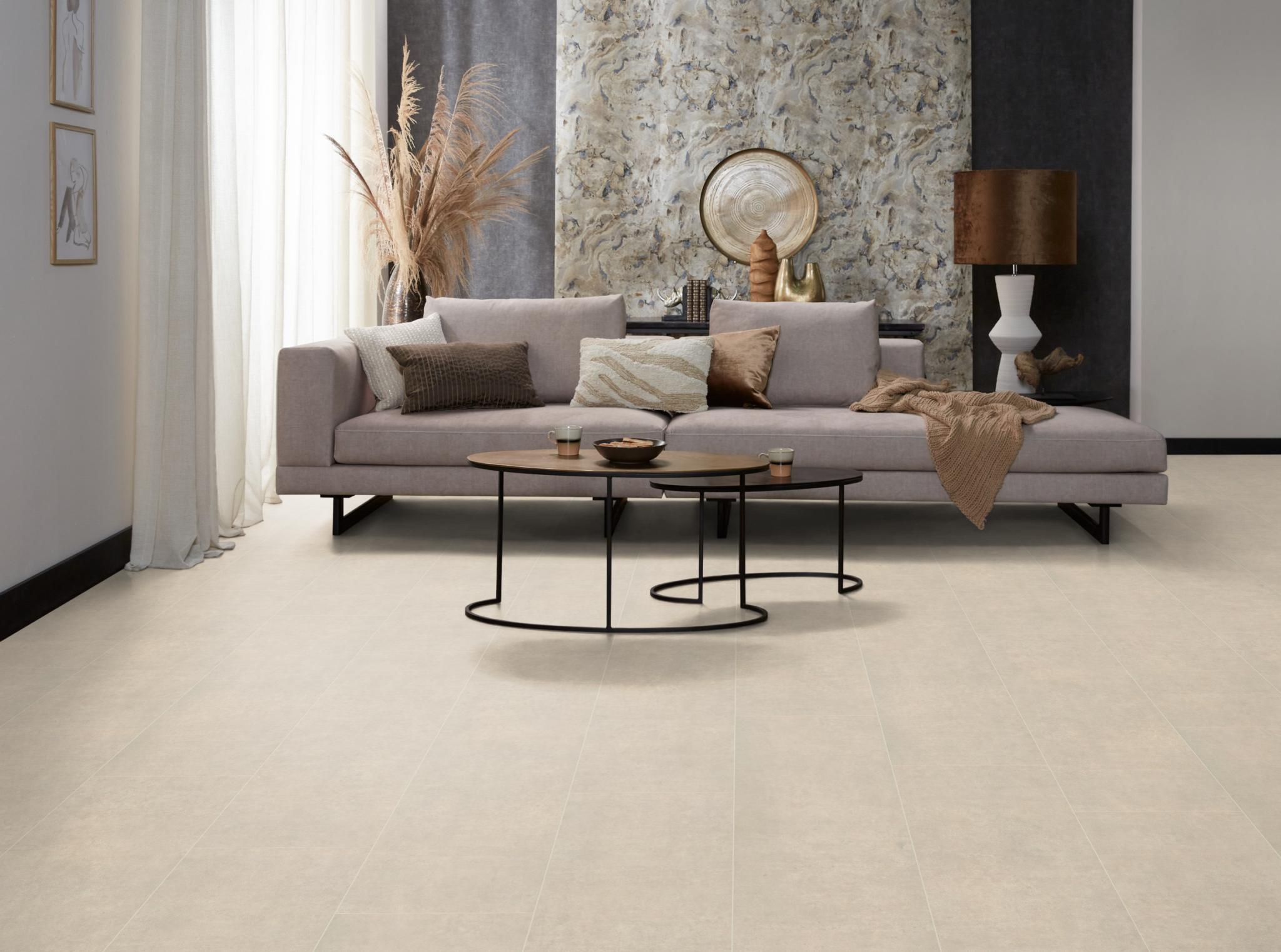 Laminaat Gigafloor Kingsbridge Beton Creme Tegel/Betonlook + legservice - Afbeelding 24