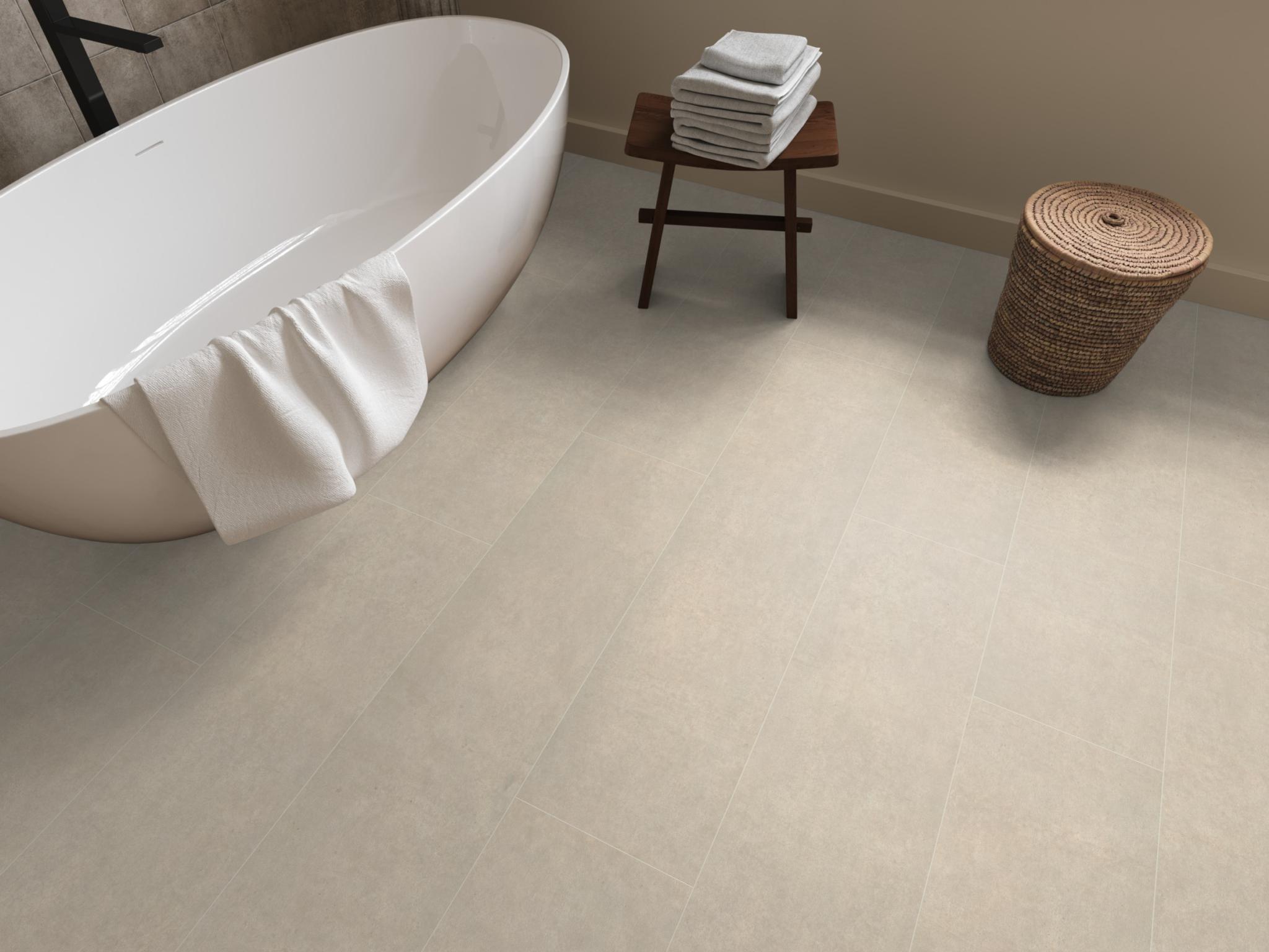 Laminaat Gigafloor Kingsbridge Beton Creme Tegel/Betonlook + legservice - Afbeelding 8