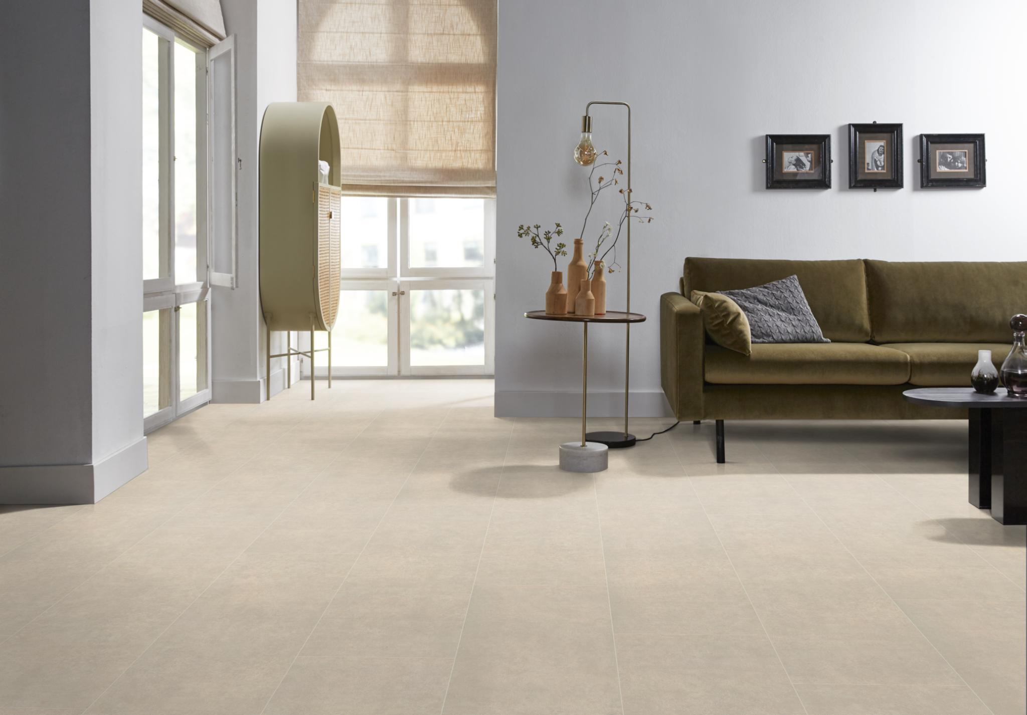 Laminaat Gigafloor Kingsbridge Beton Creme Tegel/Betonlook + legservice - Afbeelding 5