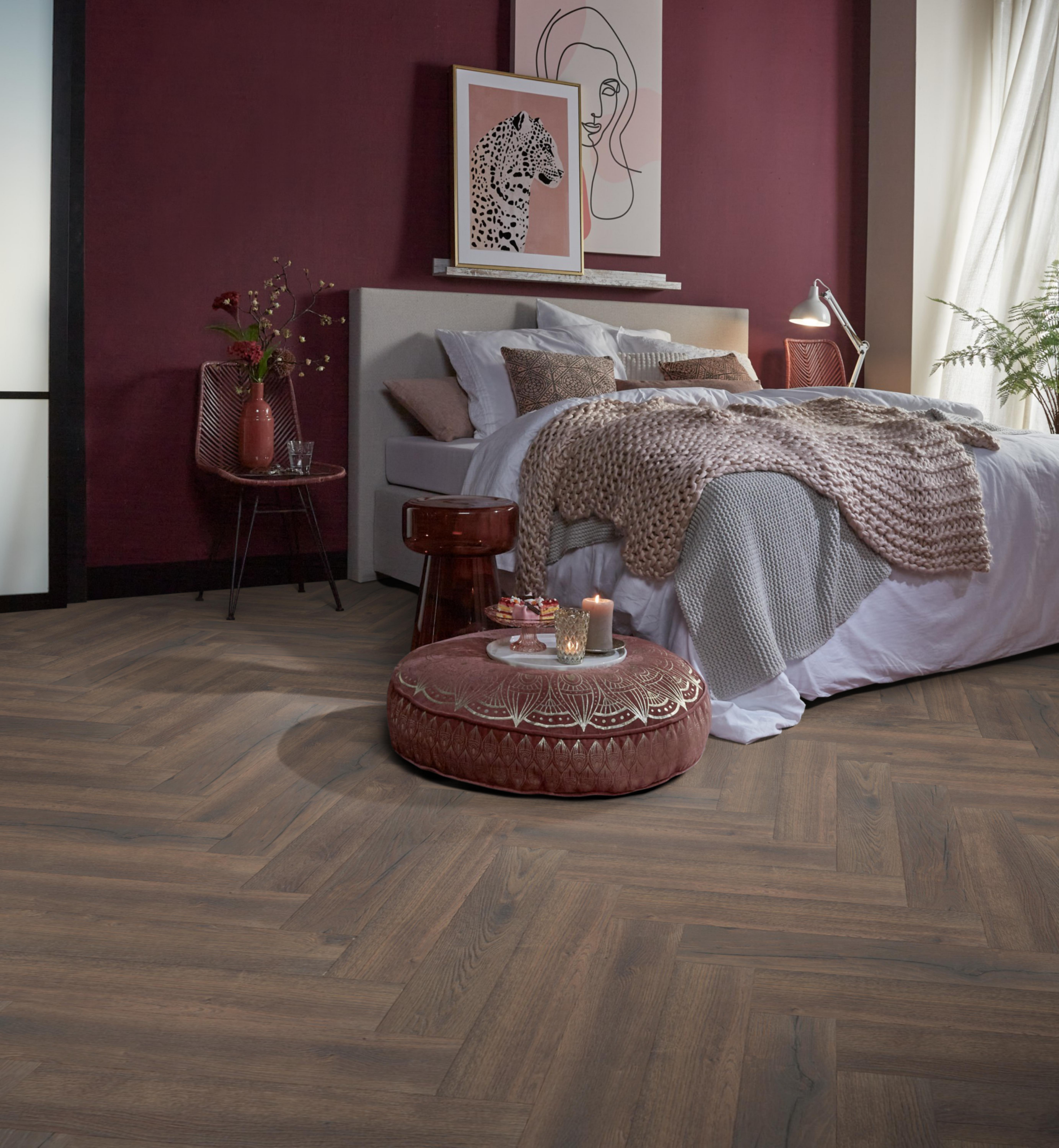 Laminaat Ambiant Marquant eiken donker gerookt visgraat - Afbeelding 33