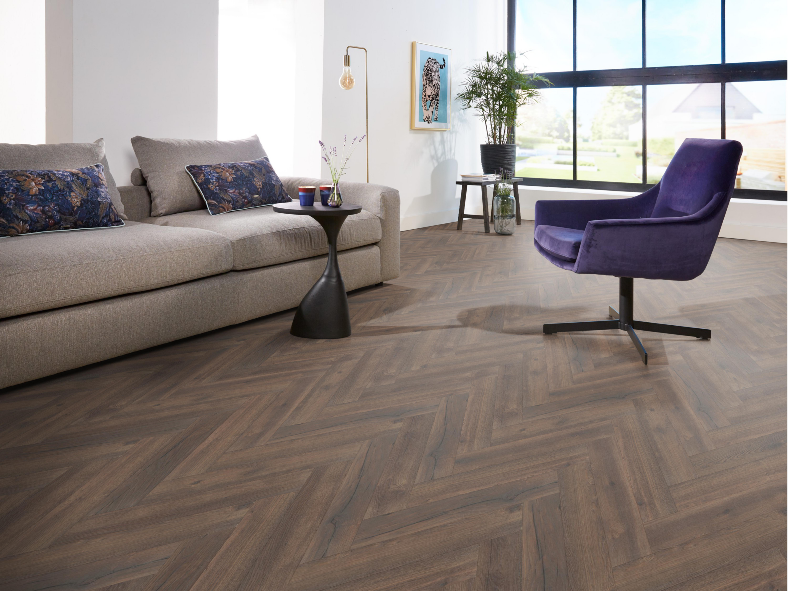 Laminaat Ambiant Marquant eiken donker gerookt visgraat - Afbeelding 23