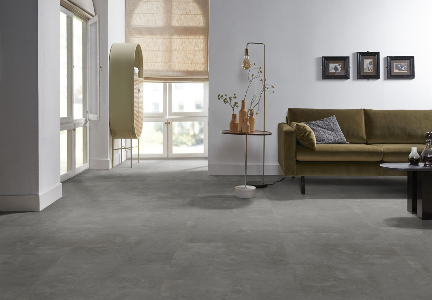 Ambiant pvc plak tegel/betonlook Ceramo grey - Afbeelding 4