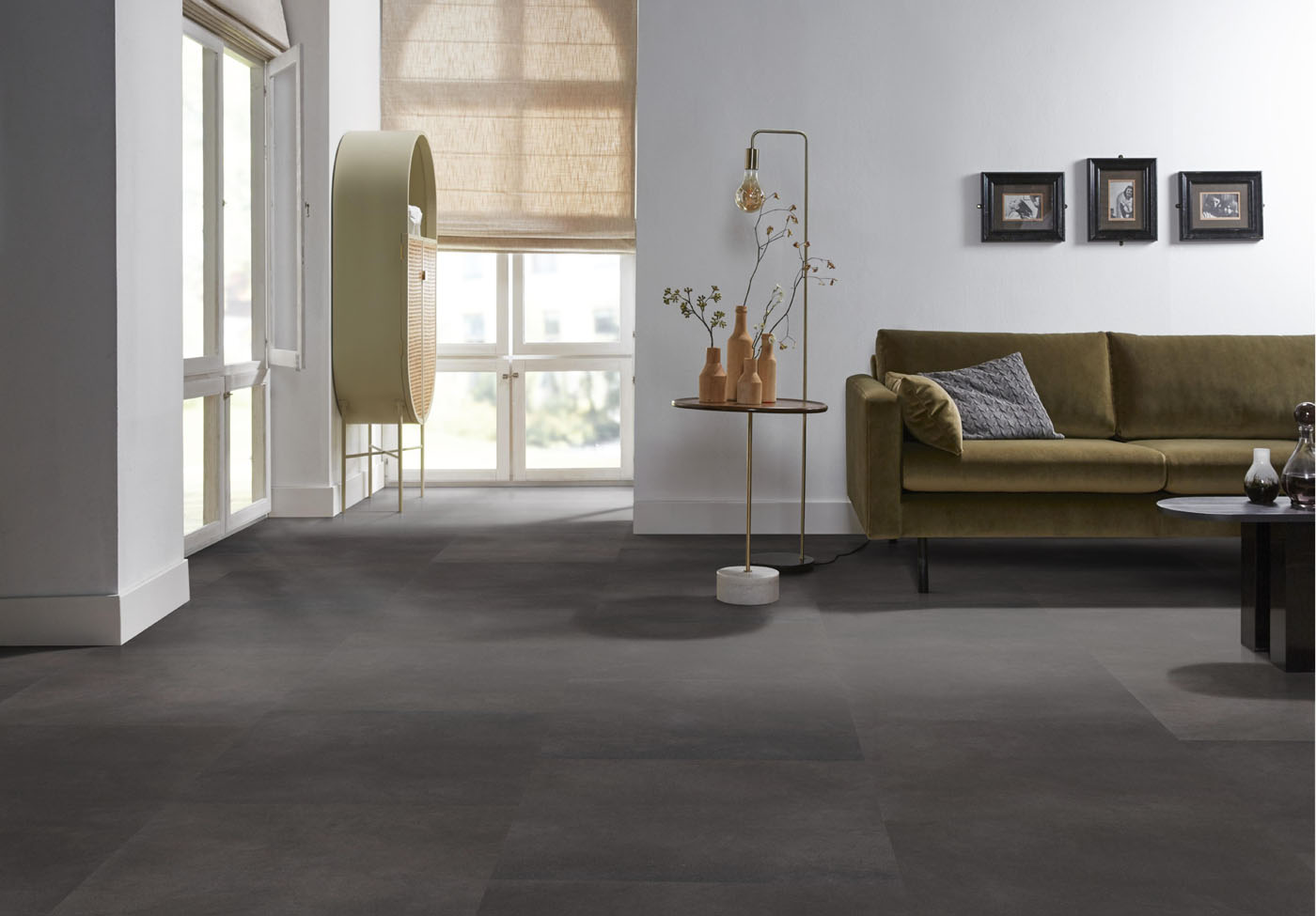 Gigafloor pvc klik betonlook/tegel Peckham anthracite 10db geintegreerde ondervloer - Afbeelding 5