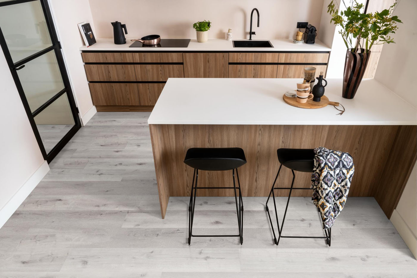 Gigafloor pvc klik plank Sydney Harbour light grey 10db geintegreerde ondervloer - Afbeelding 6