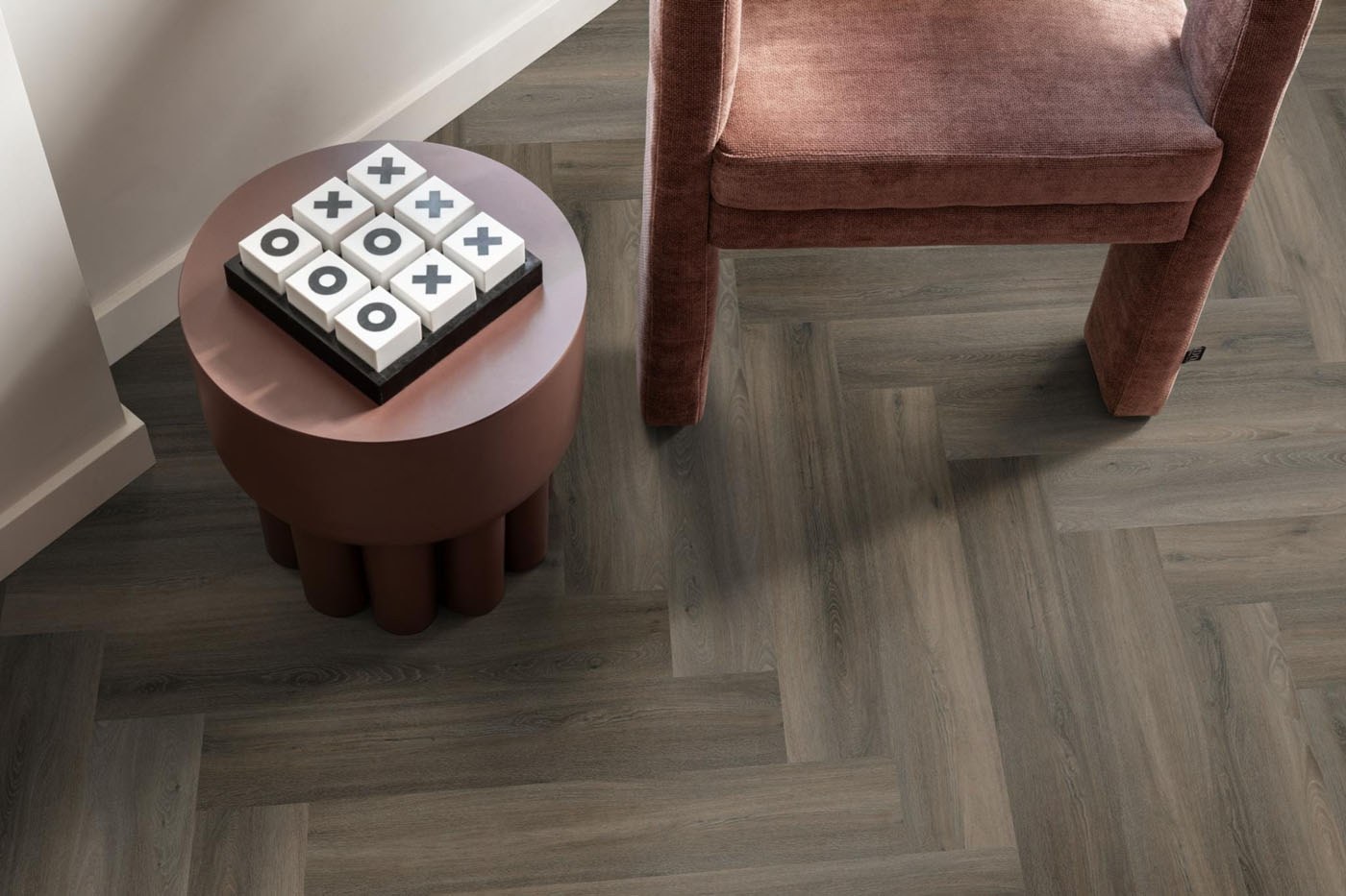 Gigafloor pvc visgraat klik YUP Dark grey 10db geïntegreerde ondervloer - Afbeelding 8