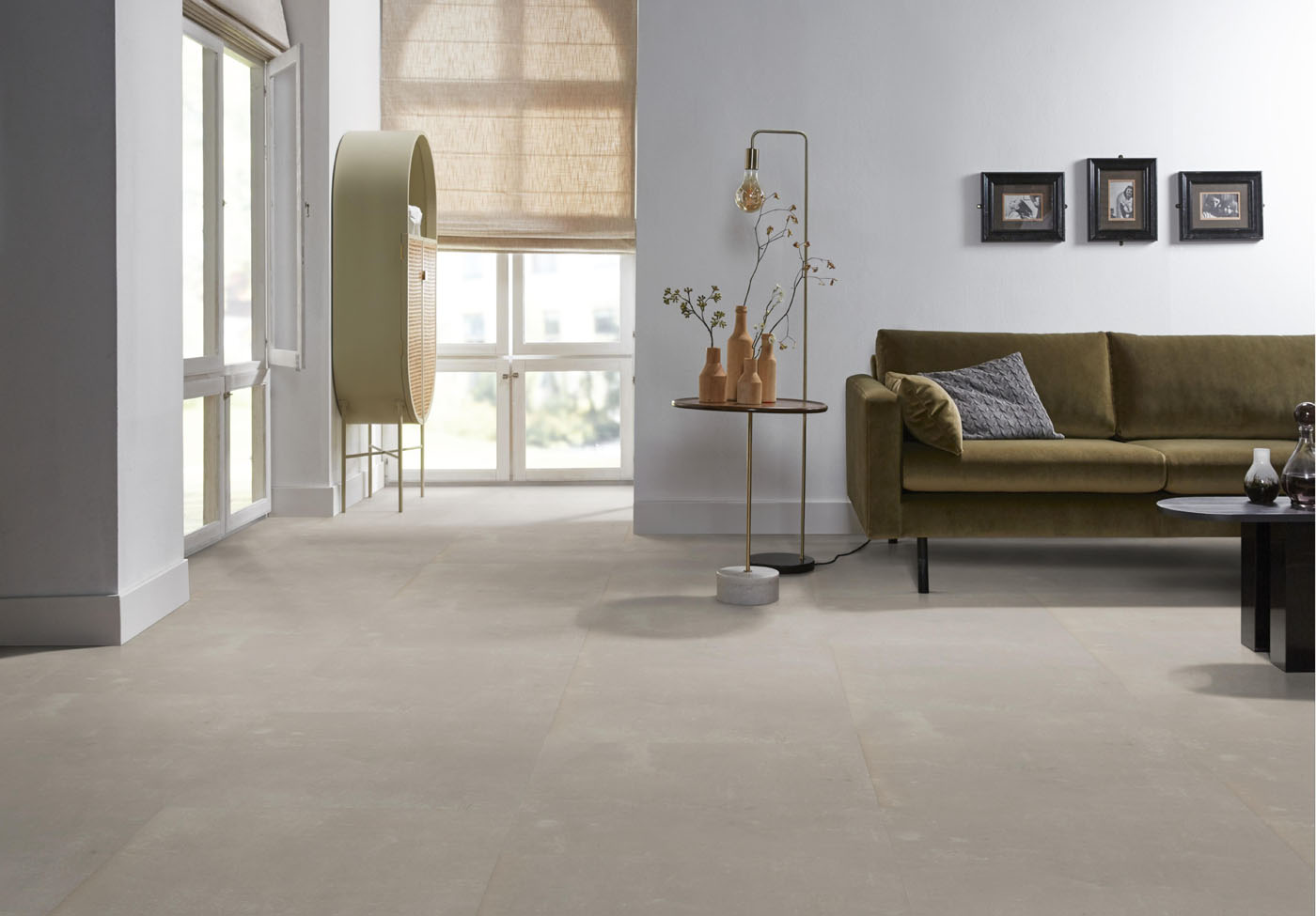 Gigafloor pvc klik betonlook/tegel Westminster beige 10db geintegreerde ondervloer - Afbeelding 4