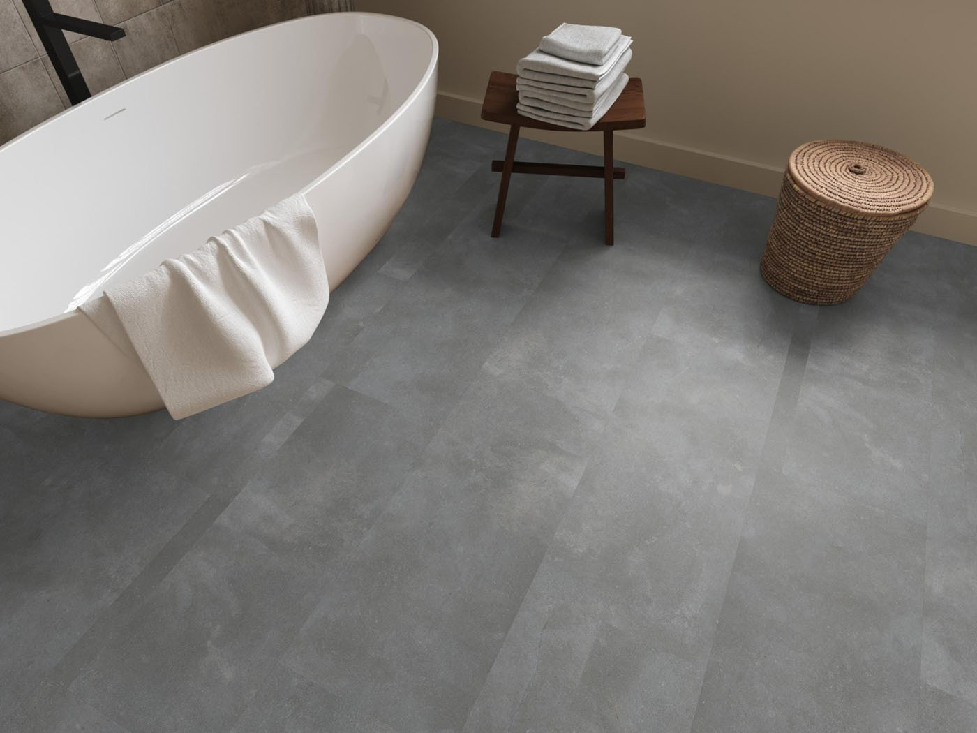 Ambiant pvc klik betonlook/tegel piazzo grey 10db geintegreerde ondervloer - Afbeelding 5