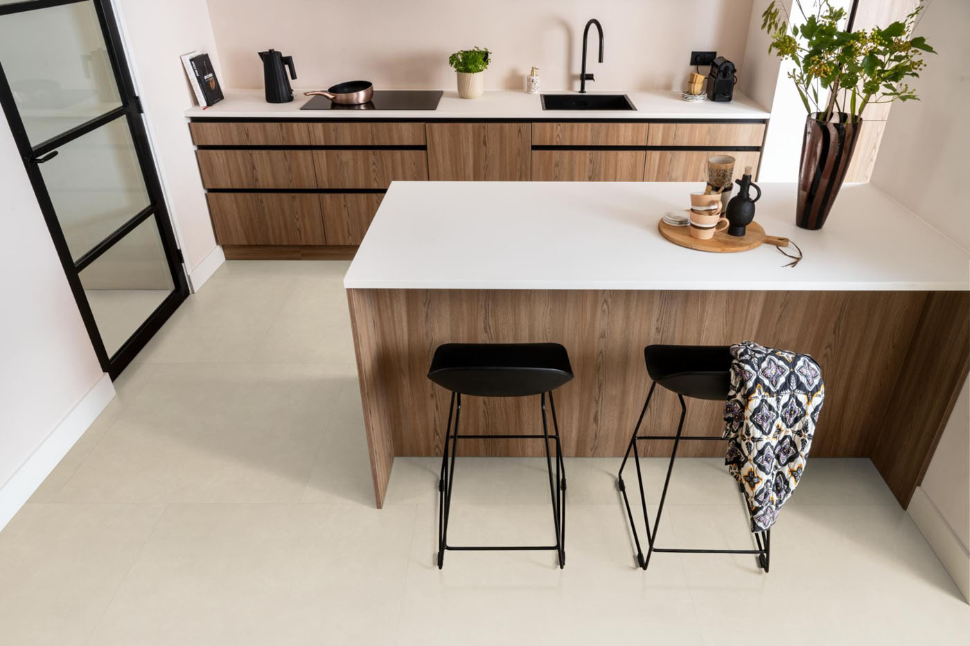 VTWONEN pvc plak tegel/betonlook Basic XL natural - Afbeelding 6