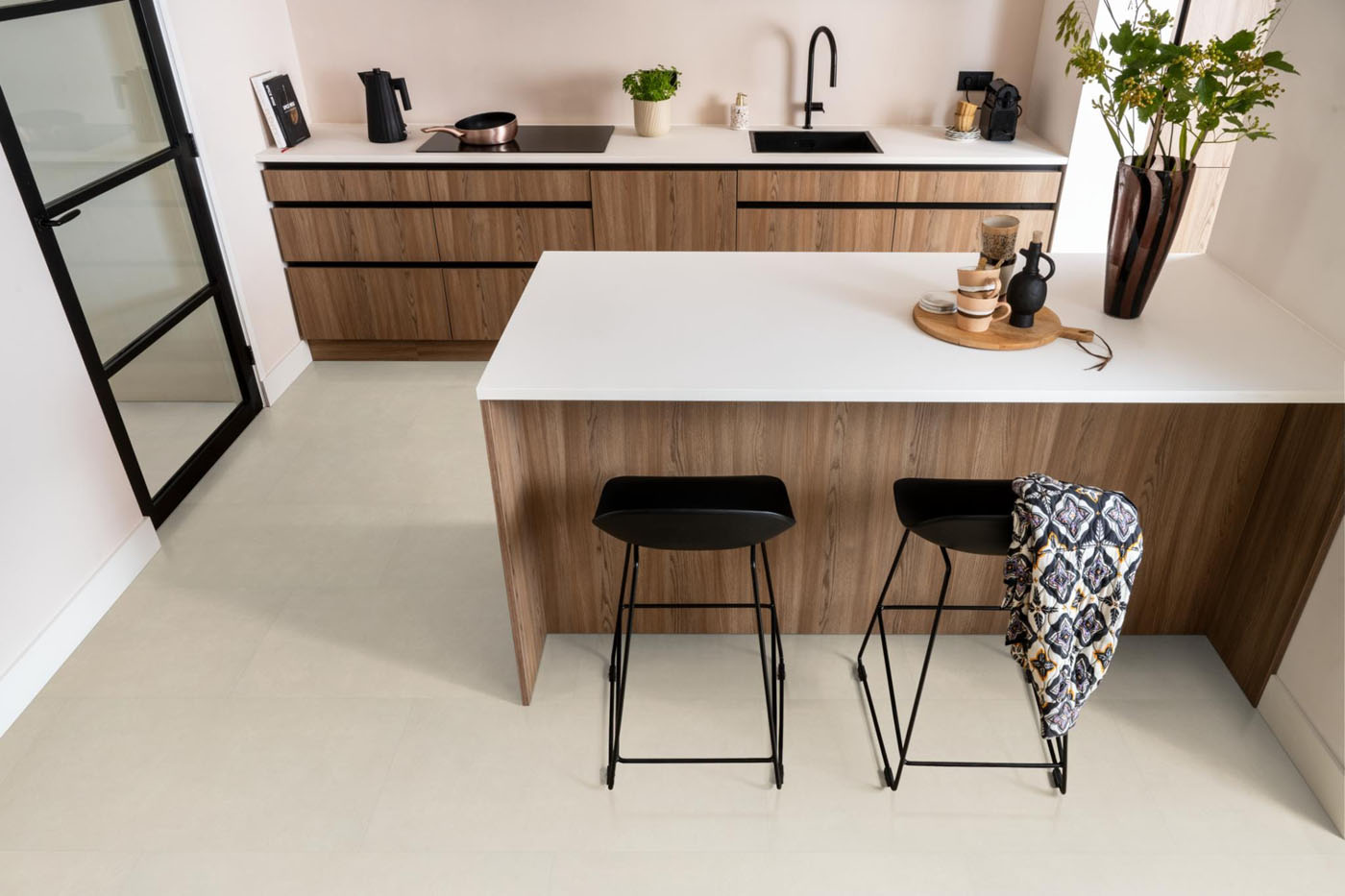 VTWONEN pvc plak tegel/betonlook Basic natural - Afbeelding 6