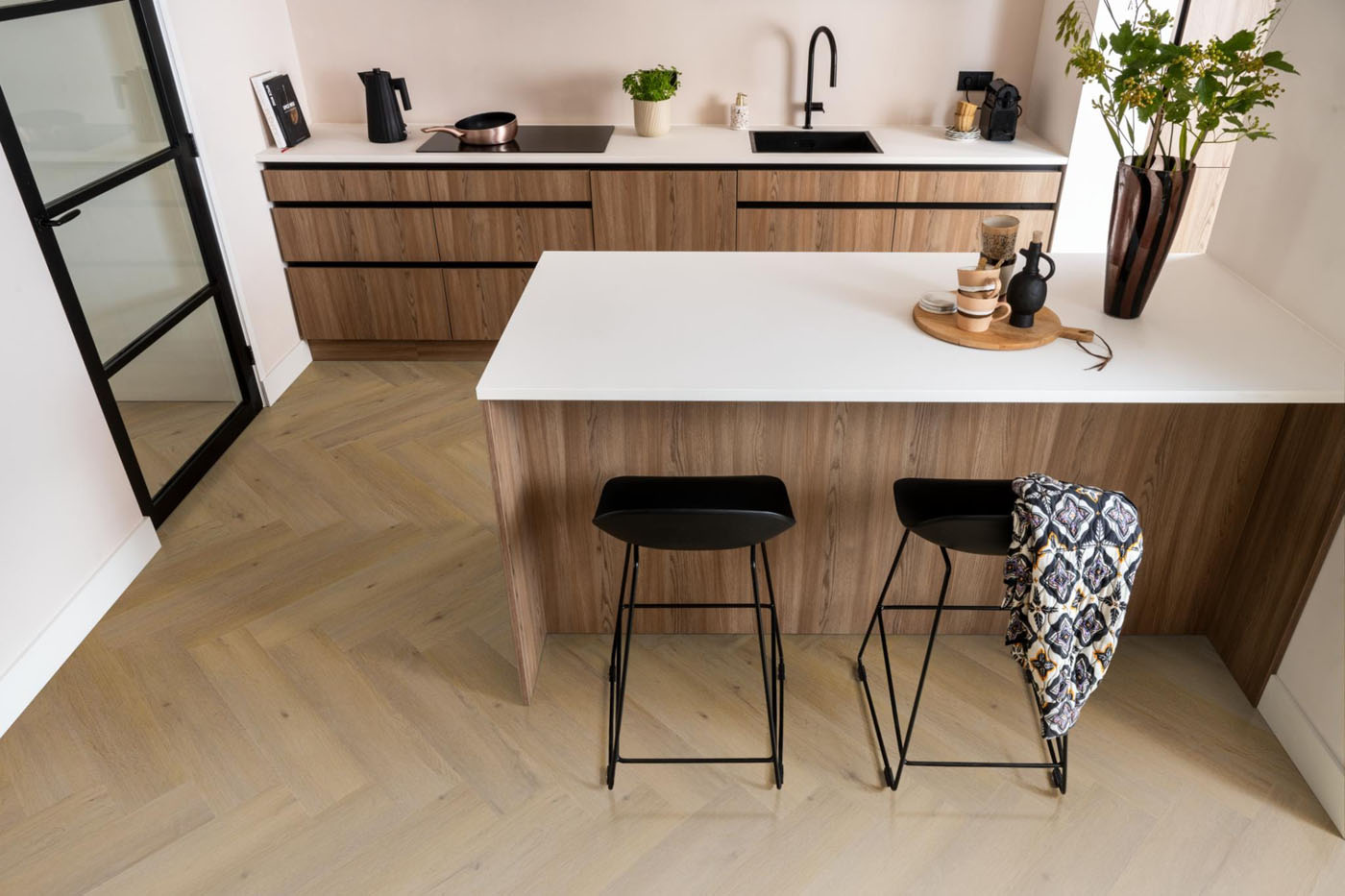 Gigafloor pvc plak visgraat Leyton dark oak - Afbeelding 6