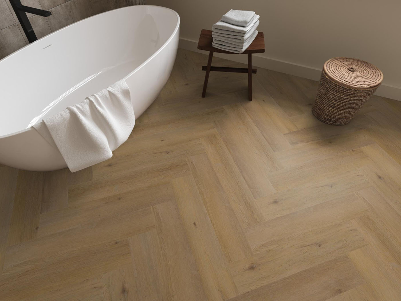 Gigafloor pvc plak visgraat Leyton dark oak - Afbeelding 5