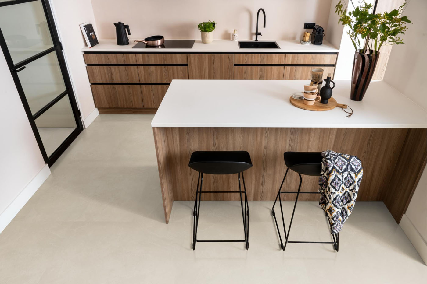 Gigafloor pvc klik betonlook/tegel Stanmore beige 10db geintegreerde ondervloer+Legservice - Afbeelding 6