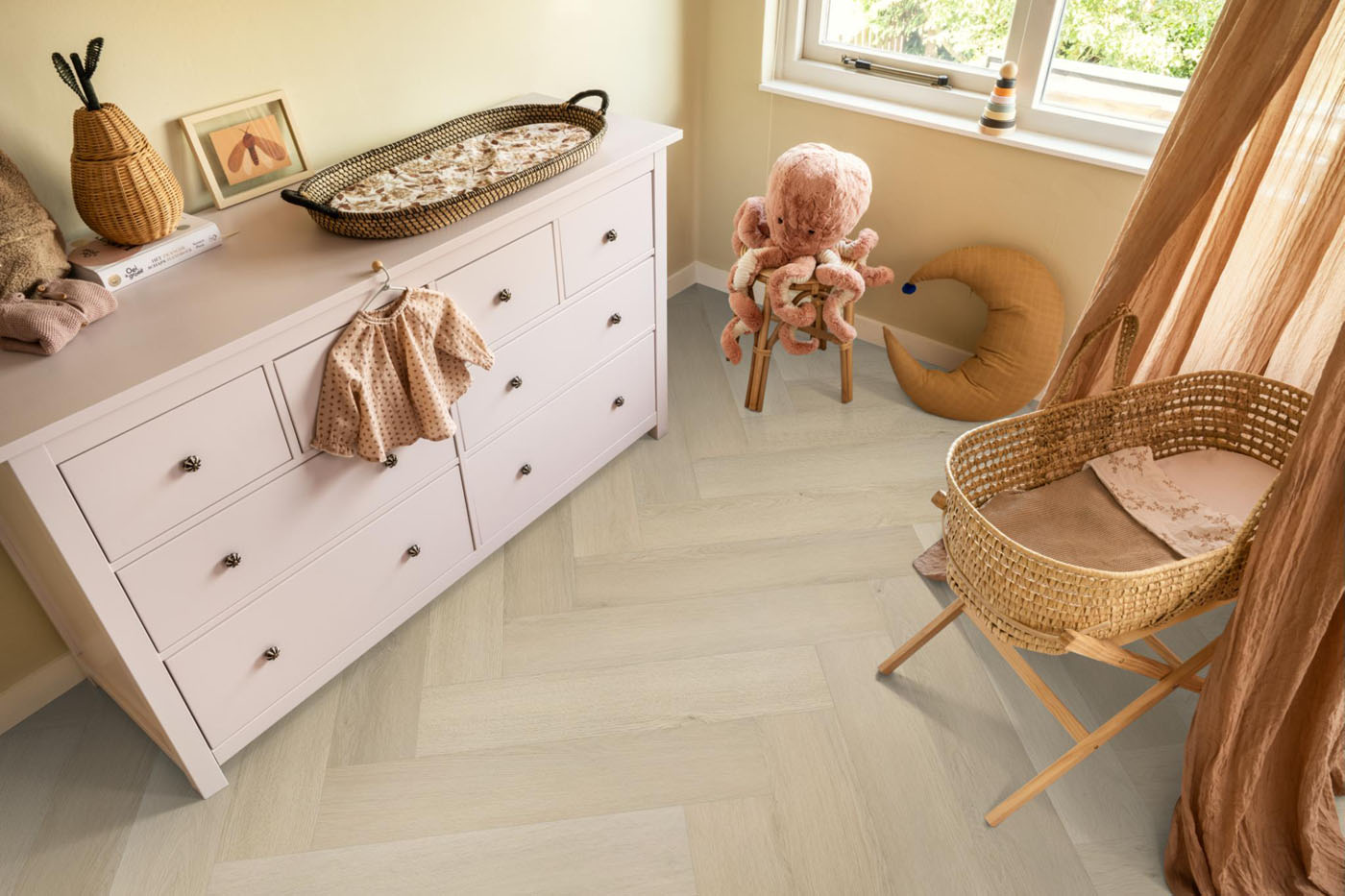 Gigafloor EVC plak visgraat Mayfair beige - Afbeelding 7