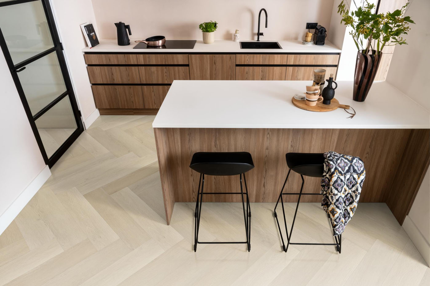 Gigafloor EVC plak visgraat Mayfair beige - Afbeelding 6