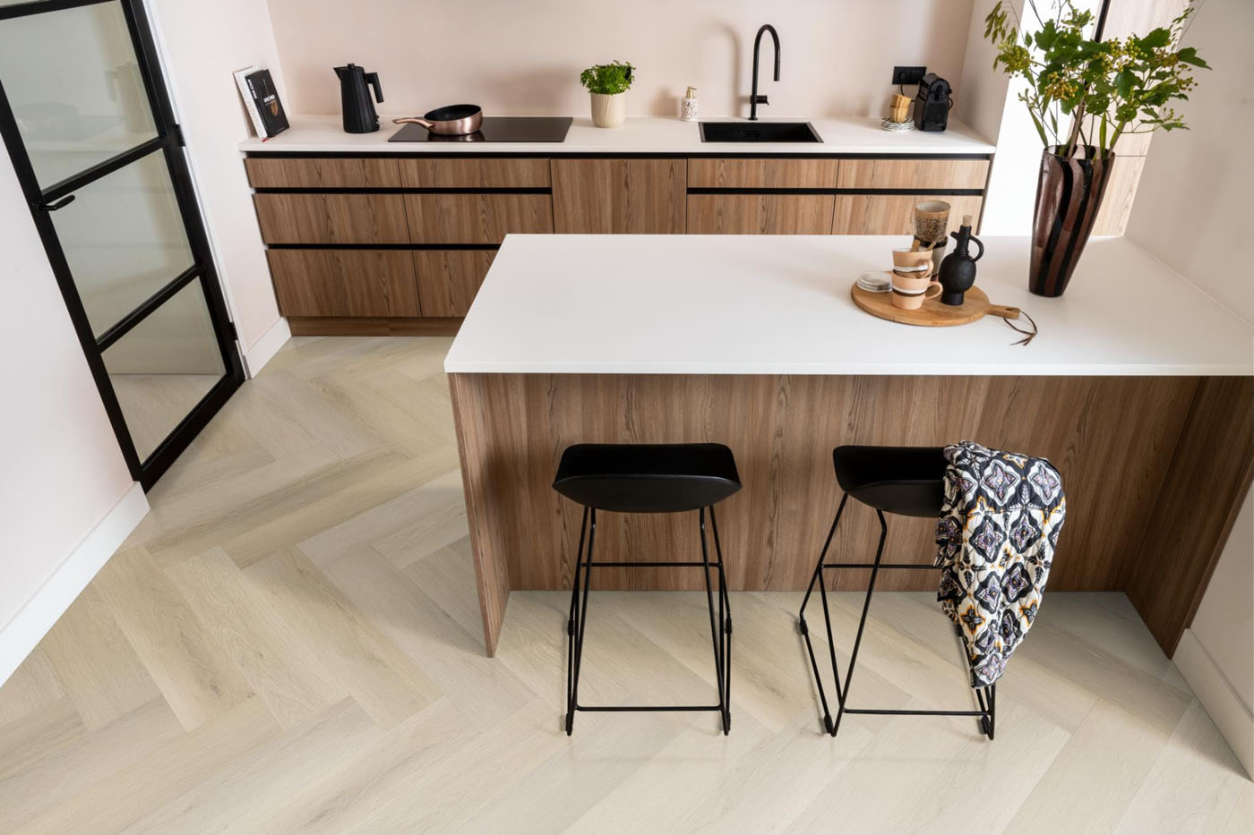 Gigafloor EVC klik visgraat Mayfair Light oak 10db geïntegreerde ondervloer - Afbeelding 6