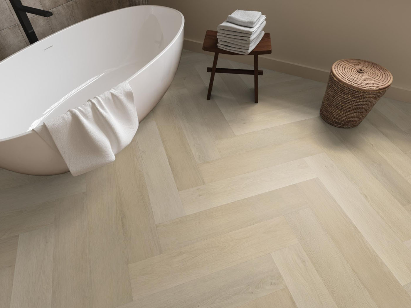 Gigafloor EVC klik visgraat Mayfair Beige 10db geïntegreerde ondervloer - Afbeelding 5