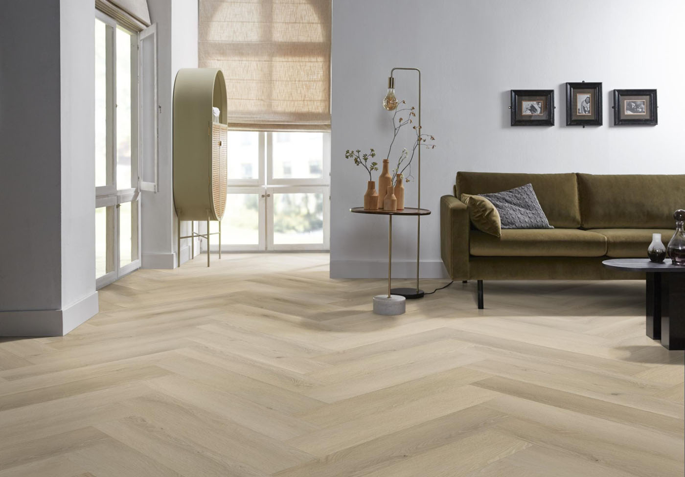 Gigafloor EVC klik visgraat Mayfair Warm oak 10db geïntegreerde ondervloer - Afbeelding 5