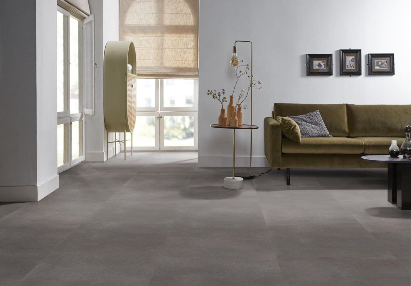 Ambiant pvc klik betonlook/tegel baroso xl grey 10db geintegreerde ondervloer - Afbeelding 4