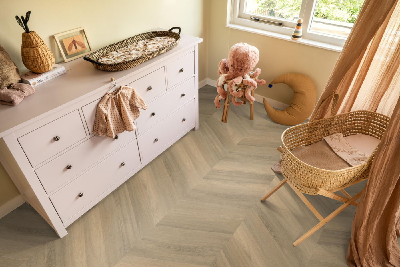 Ambiant plak pvc hongaarse punt Spigato natural - Afbeelding 7