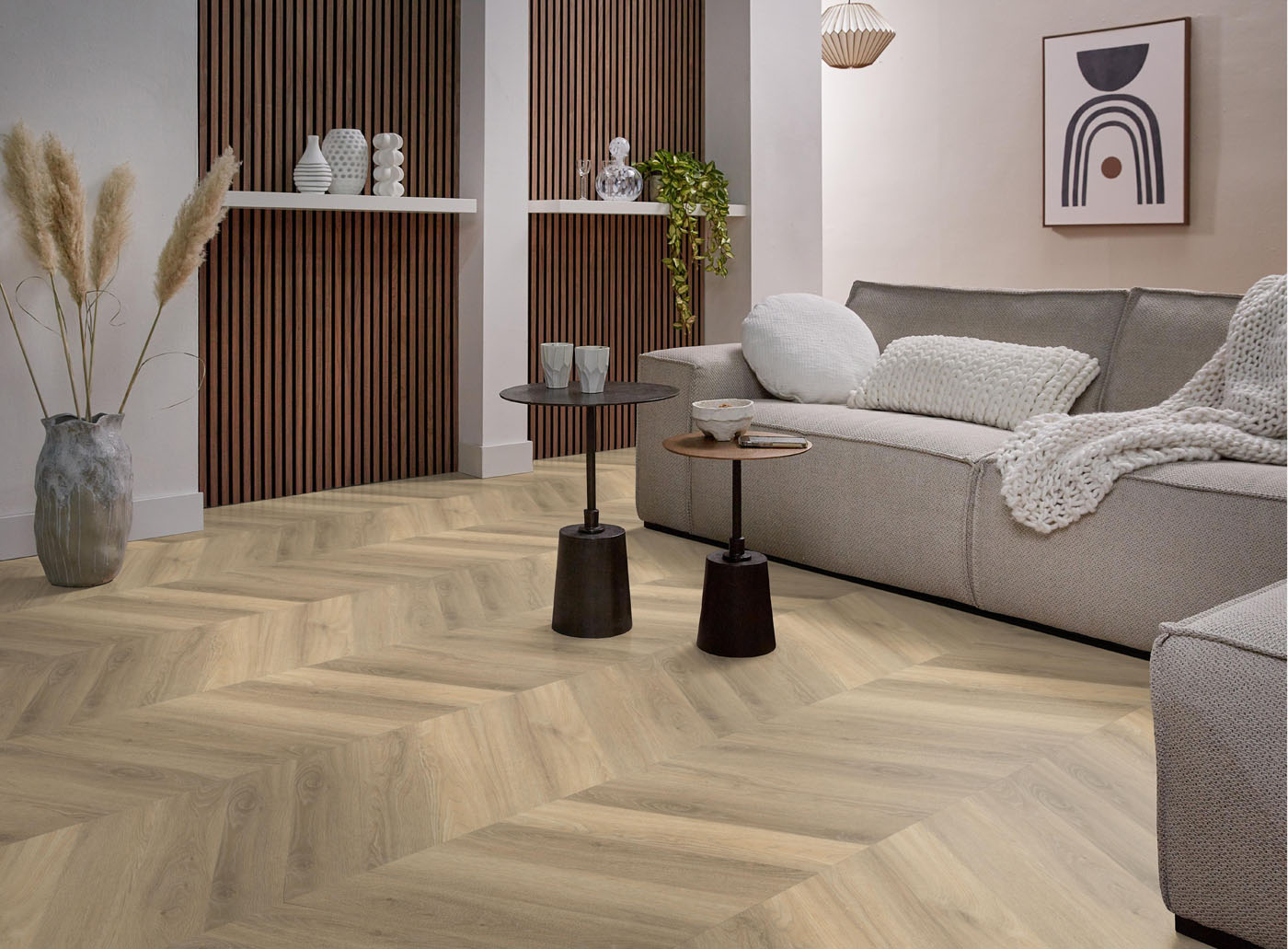 Ambiant plak pvc hongaarse punt Spigato beige - Afbeelding 9