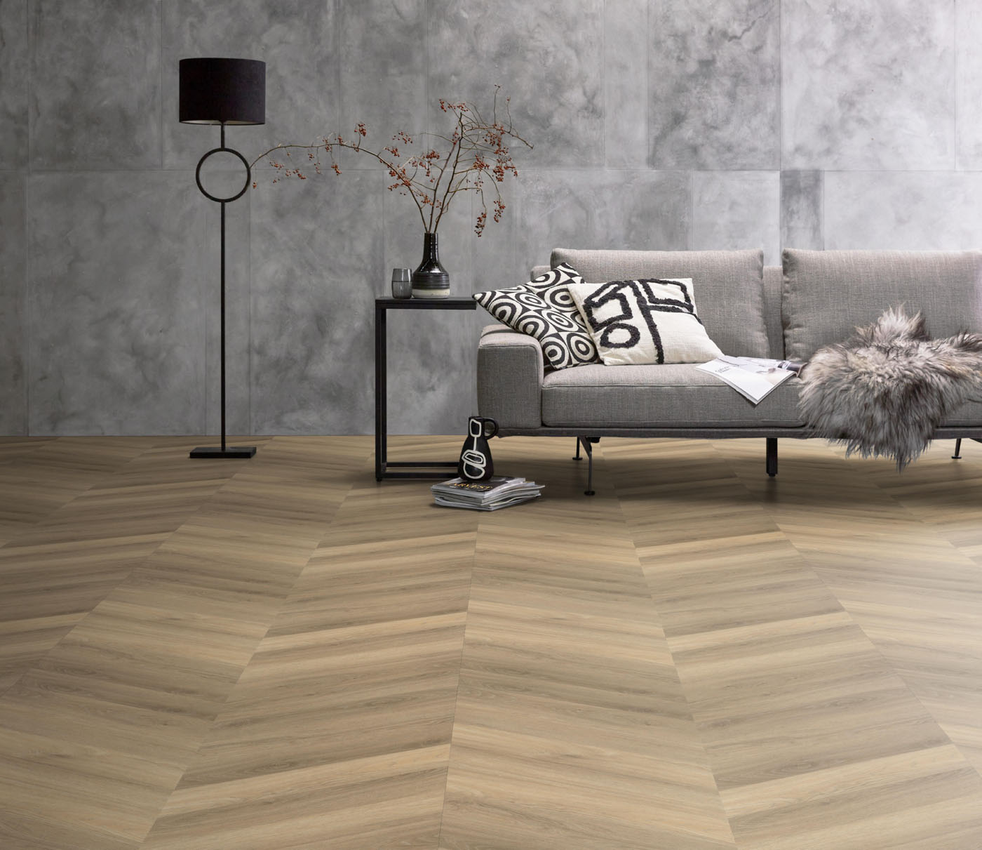 Ambiant plak pvc hongaarse punt Spigato beige - Afbeelding 7